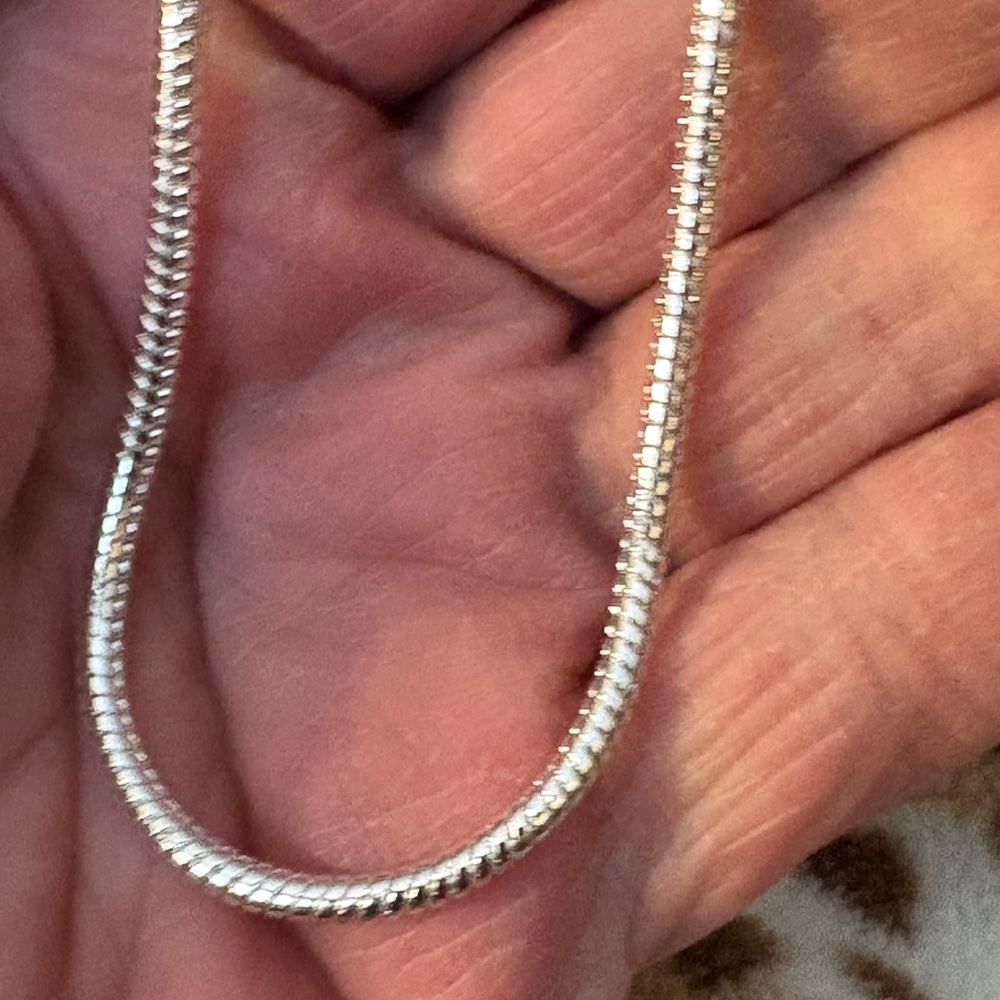 Bracelet- 7.87 length Authentic 925 Sterling Silver Snake Chain Bracelet - Picture 3 of 11